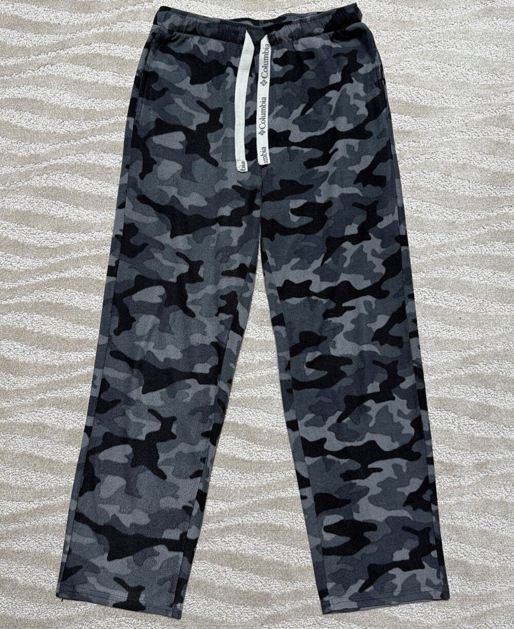 Columbia Men’s Camouflage Fleece Lounging Pajama Drawstring Pants Medium